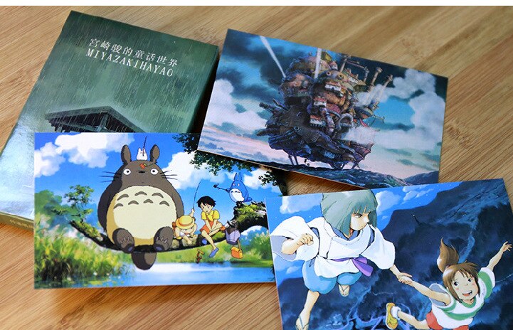 Hayao Miyazaki's Oil Painting Postcards - Popular Studio Ghibli