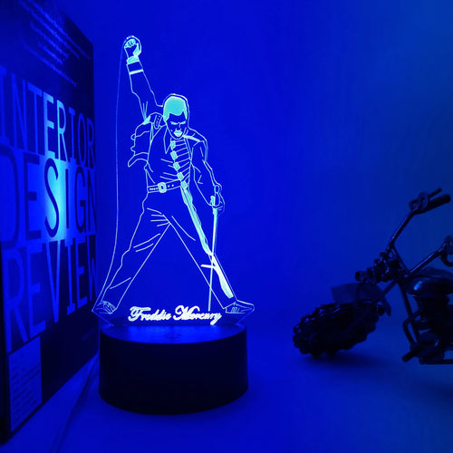 The Queen Freddie Mercury 3d Led Lamp