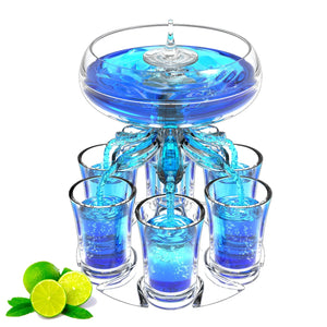 6-Shot Glasses Wine Whiskey Dispenser Bar