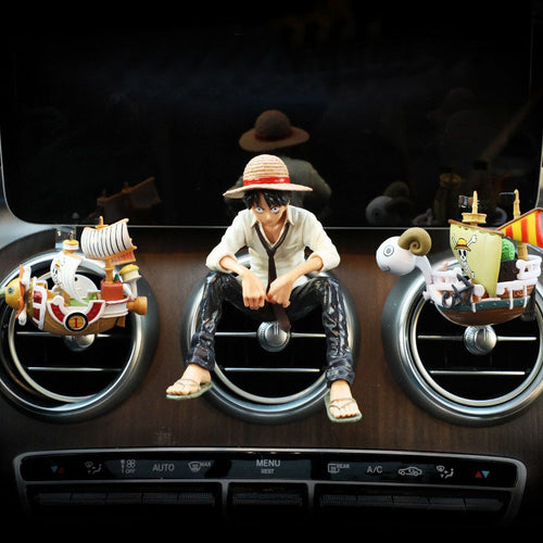 Anime Cute One Piece Luffy Action Figure Car Accessories