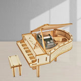 3D Wooden Puzzle Piano Music Box