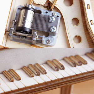 3D Wooden Puzzle Piano Music Box