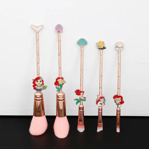 The Little Mermaid - 5pcs Makeup Brushes Set