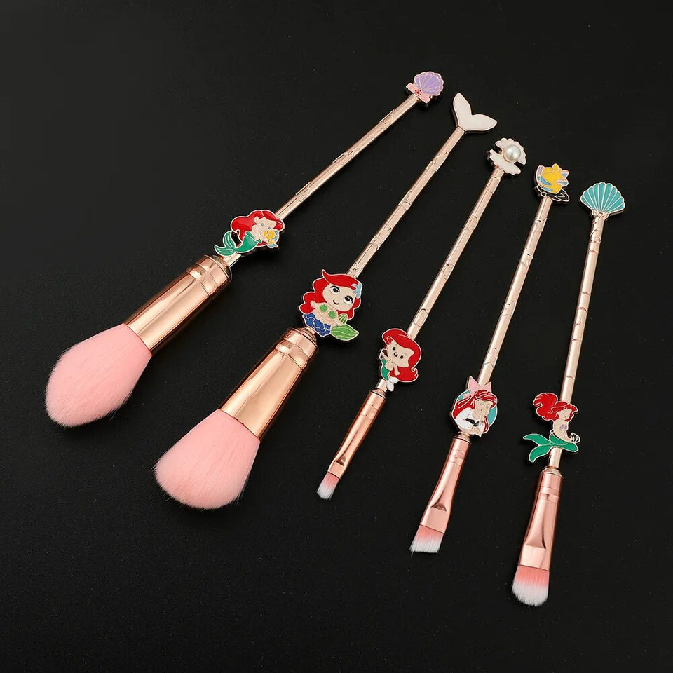 The Little Mermaid - 5pcs Makeup Brushes Set