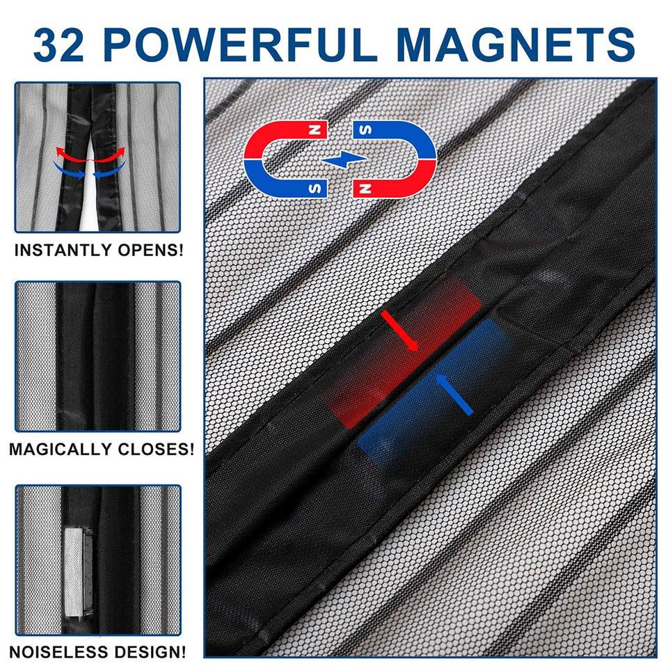Automatic Closing Magnetic Mesh Curtain