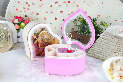 Dancing Ballerina - Heart Music Box