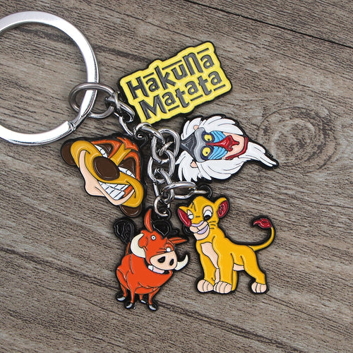 Lion King Cartoon Characters Keychain Ring