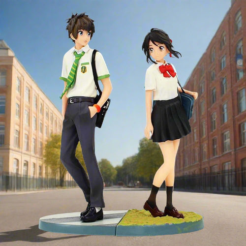 Your Name (Kimi no Nawa) Collectible PVC Action Figure Toy Gifts (22cm) - 2pcs in 1 set