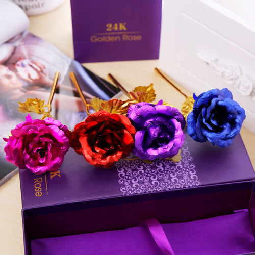 24K Golden Rose Valentine Day Gift with Box