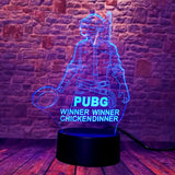 Most Exciting Role Playing Game PUBG 3D Illusion LED Night Light Bedroom Decor