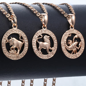 12 Zodiac Sign Constellations Pendants -  Surprise Birthday Gift Necklaces